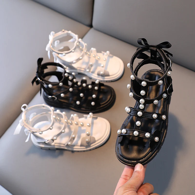 

Girl Roman Sandal 2021 Summer New Children's Shoes Girl Princess Shoes Fashion Soft-soled Non-slip Shoes
