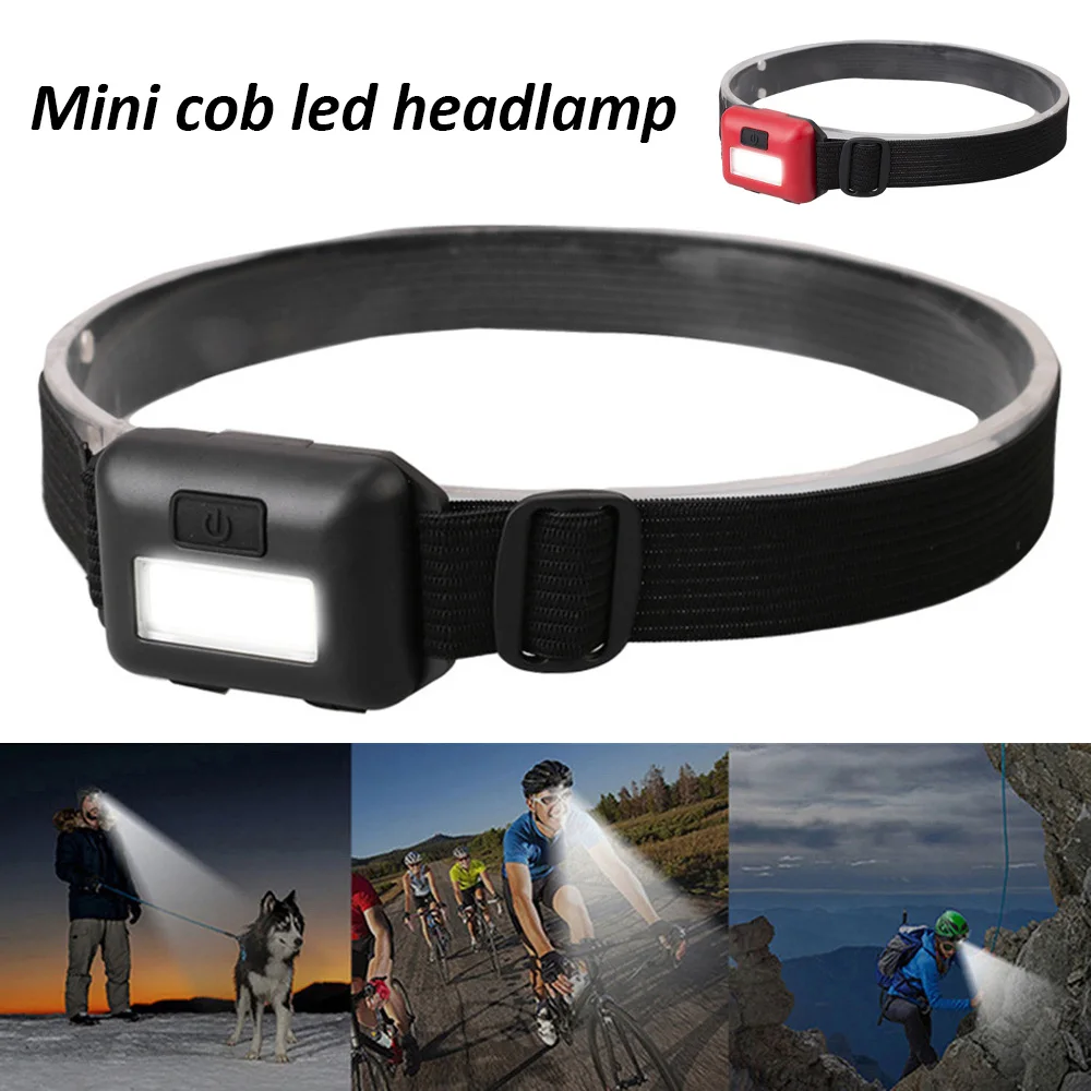 

LED Headlamp 3 Modes Waterproof Mini COB Headlight Flashlight+Adjustable Strap Torch Lanterns For Outdoor Camping Night Fishing