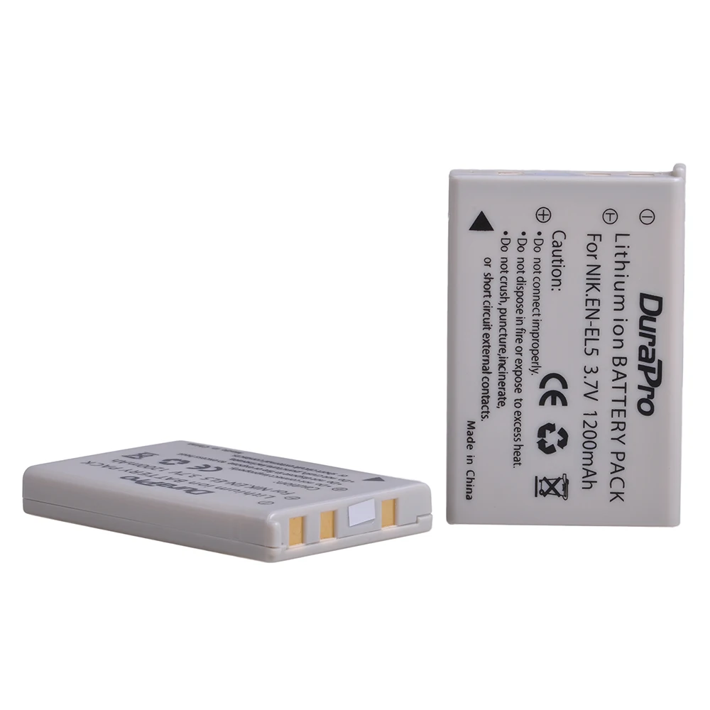 1200mAh EN-EL5 Battery with EN EL5 Battery Charger for Nikon Coolpix P90 P80 P530 P520 P510 P100 P3 P4 P500 P5000 P5100 P6000