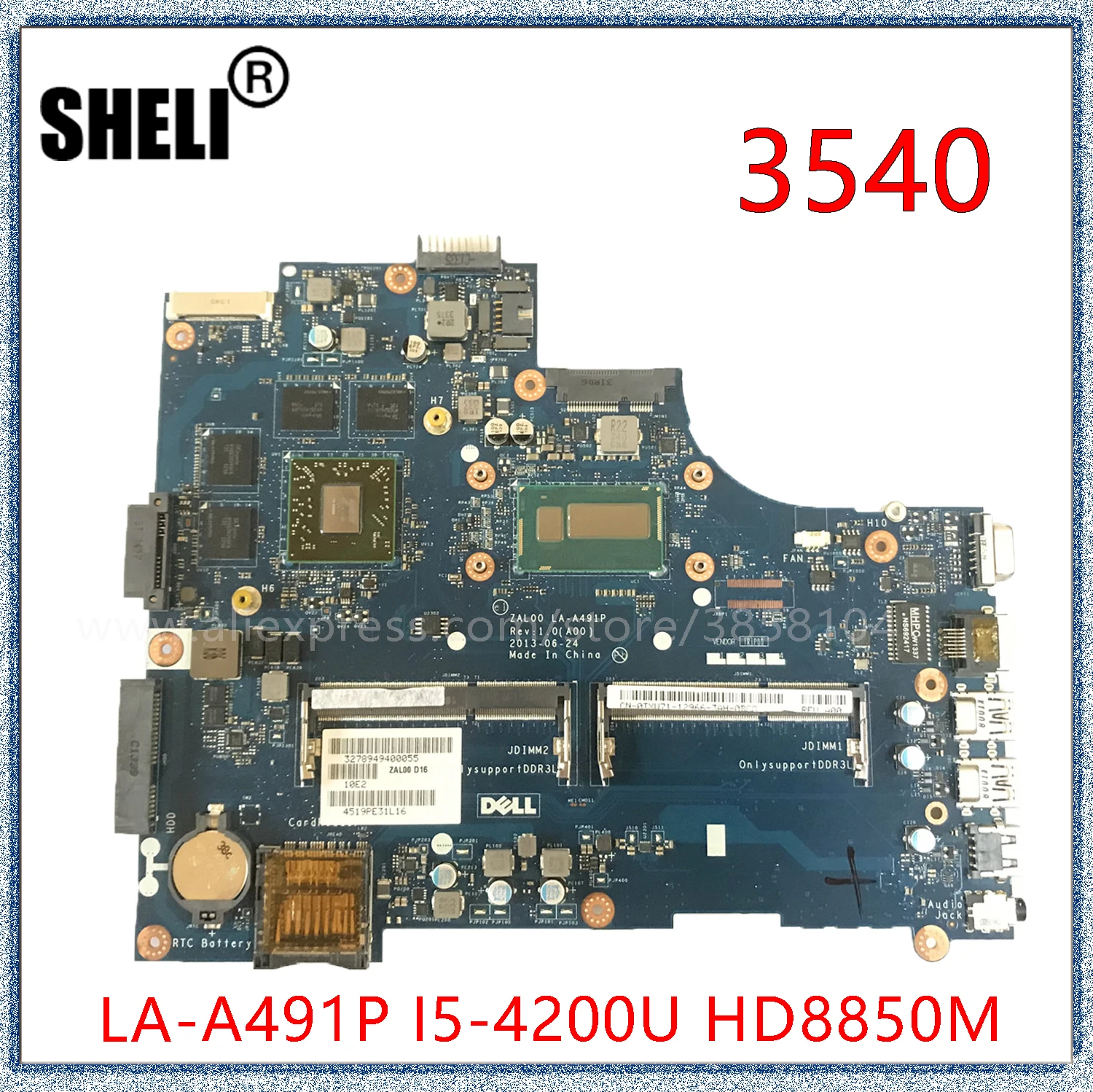 ZAL00 LA-A491P I5-4200U HD8850M 2G для DELL Dell Latitude 3540 материнская плата ноутбука CN-0TXW71 TXW71 0JTTMW не GPU