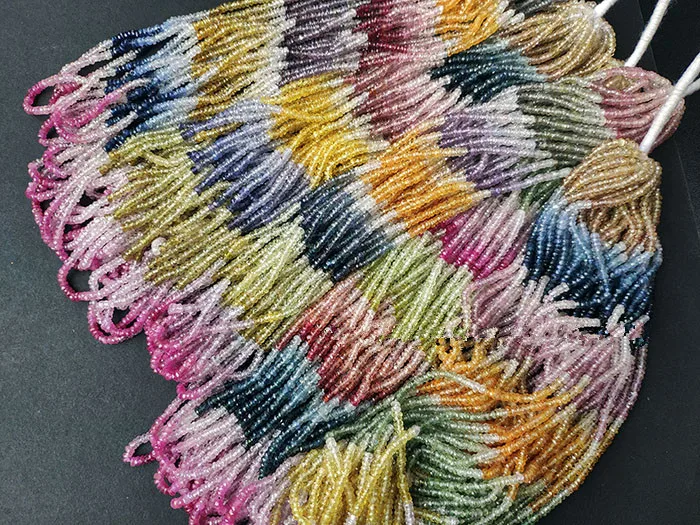 Бусины ААА цветные с сапфиром граненые круглые 2-2 3 мм 38 см для самостоятельного