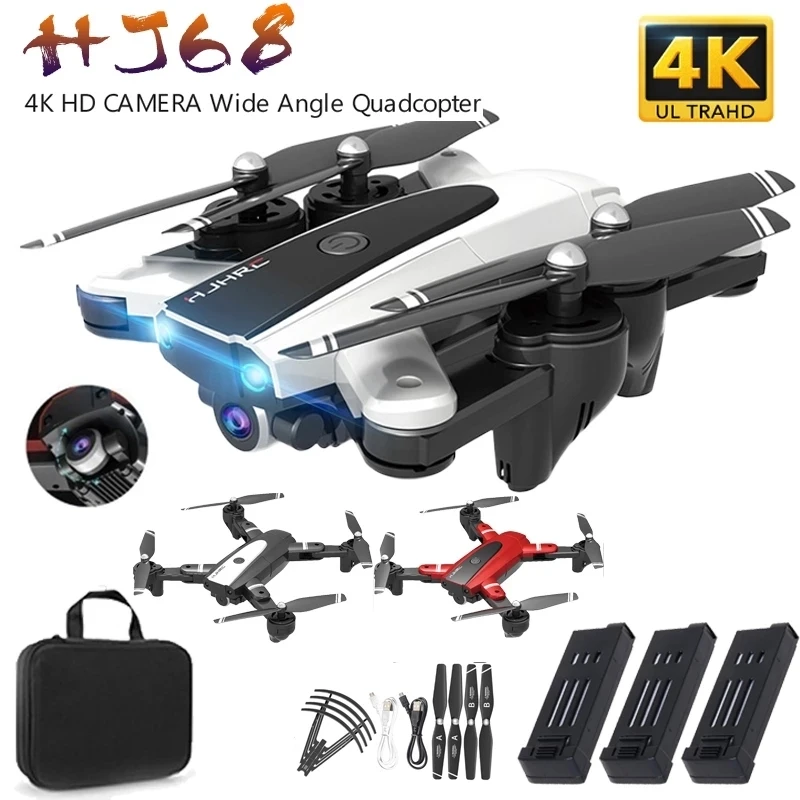 

New HJ68 Foldable Professional Drone With Camera 4K HD Selfie Follow WiFi FPV Wide Angle RC Four Axis Helicopter With VR Glasses