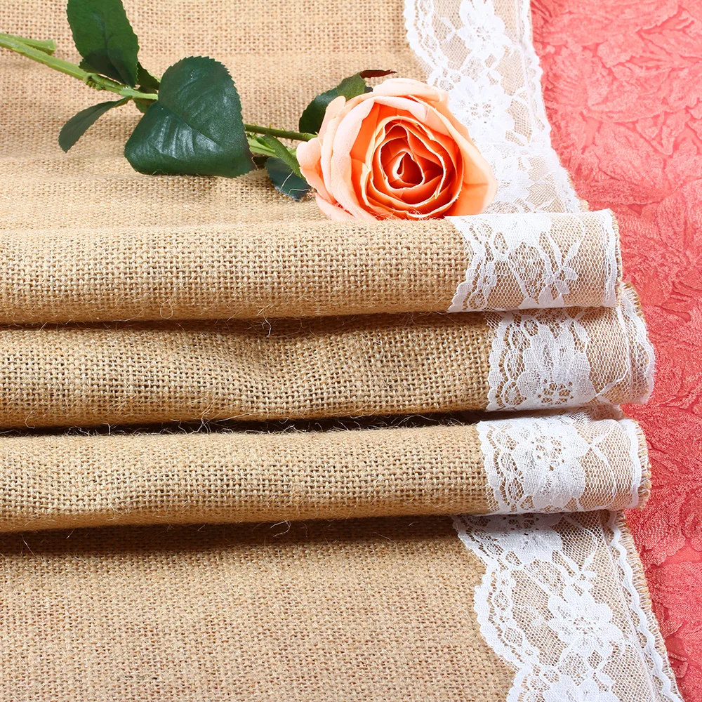 Винтажная натуральная быстрая настольная дорожка Рождественская свадьба