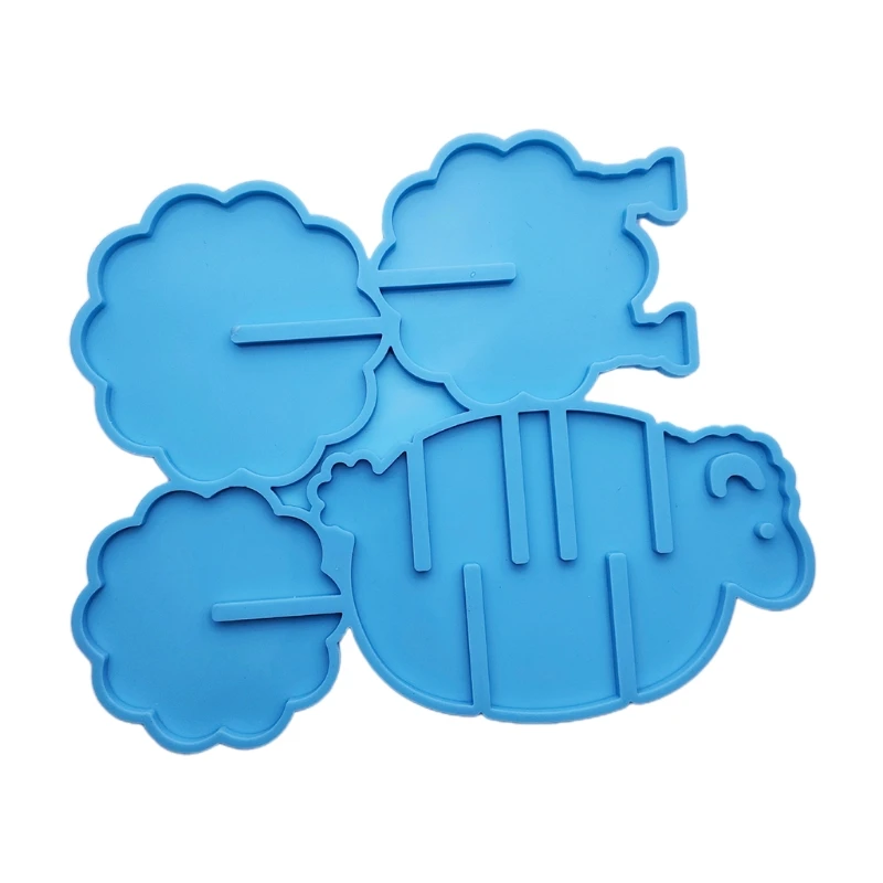 

Sheep Coaster with Storage Rack Mould Epoxy Resin Coaster Mold for DIY Casting D5QB