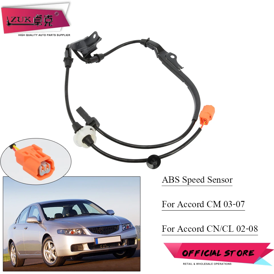 

Датчик скорости колеса автомобиля ZUK для Honda для Accord CM 2003-2007 для Accord Euro CL CN 2002-2008, передний, задний, левый, правый, Датчик ABS