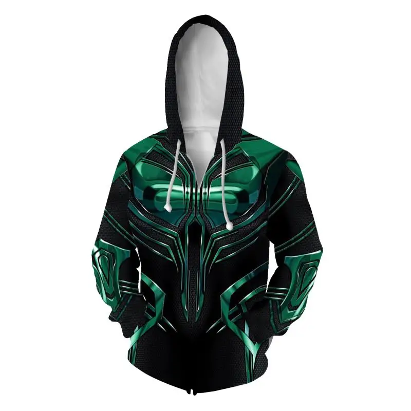 Тор: Ragnarok Megamind Hela толстовки кофты Косплей костюмы богиня смерти Hela 3D печать толстовка на молнии свитер