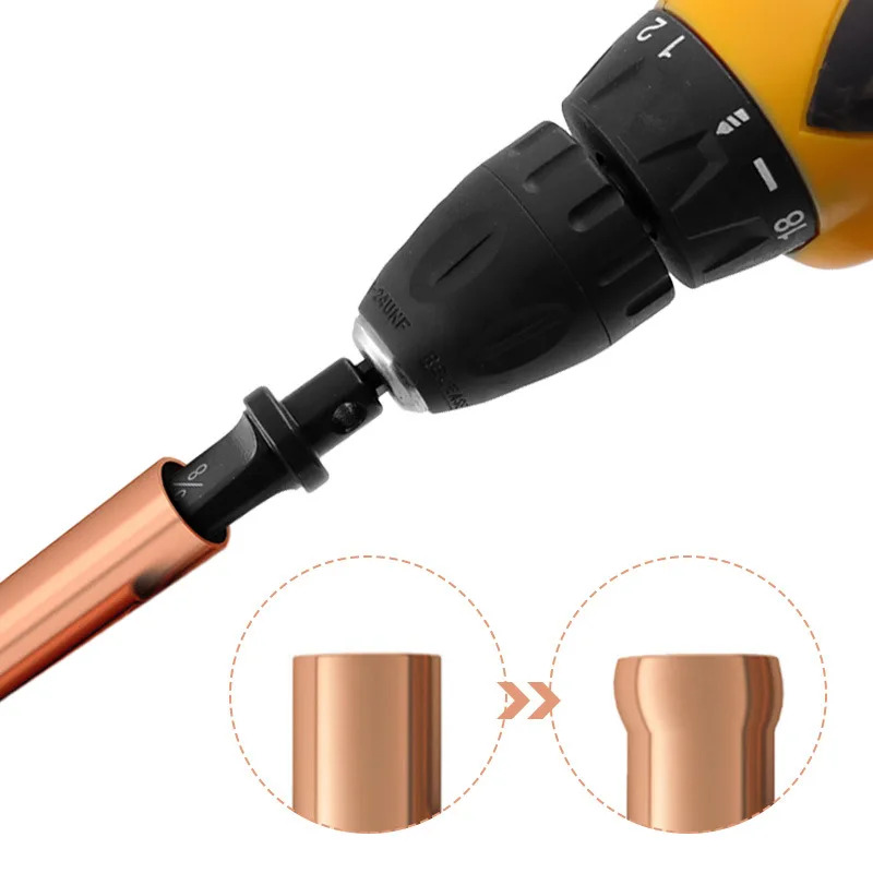 

5Pcs Metric/Imperial Tube Pipe Expander Support Multifunction Copper Pipe Flaring Tool Portable Bearing Steel Drill Bit