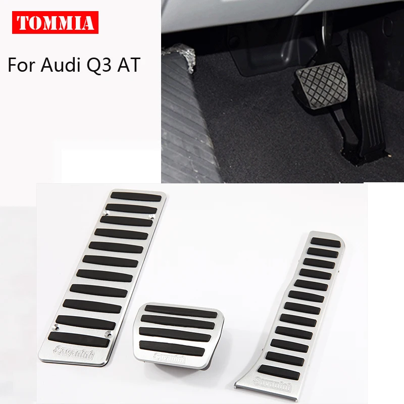 

For Audi Q3 AT 2013-2019 Pedal Cover Fuel Gas Brake Foot Rest Housing No Drilling Car-styling