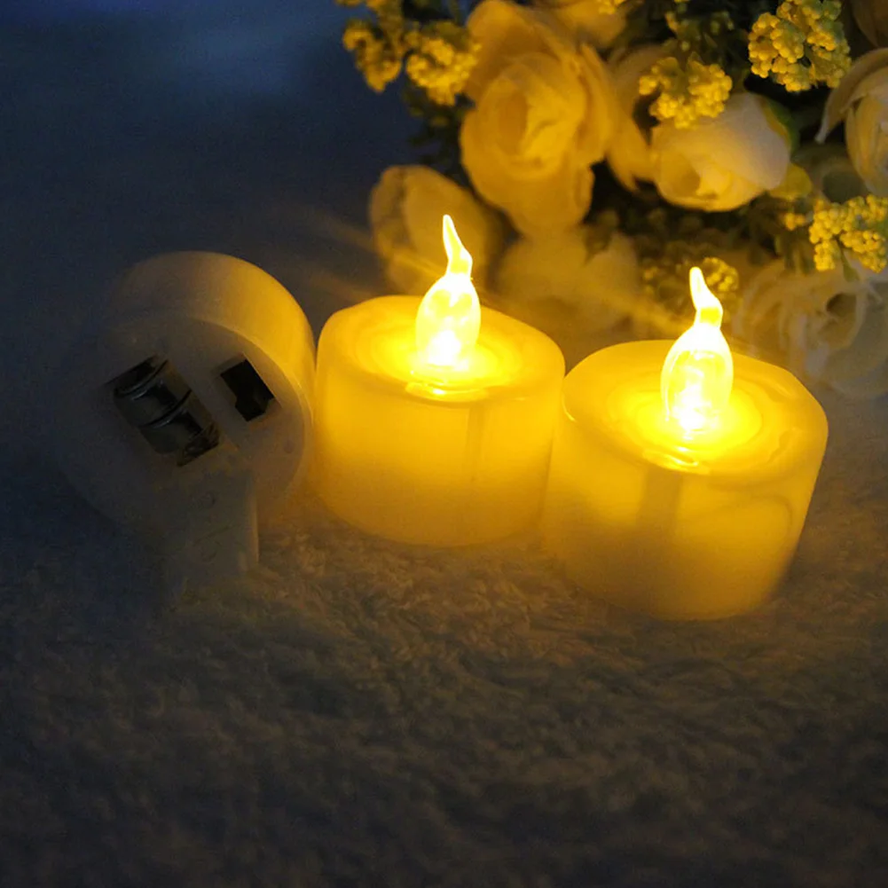 Electronic Smokeless Indoor Outdoor Simulation Tealight Candle Holiday Home Decoration Plastic Flameless Christmas | Украшения и