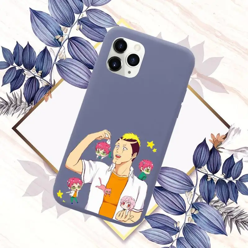 

Japanese anime the disastrous life of Phone Case Purple Candy Color for iPhone 11 12 mini pro XS MAX 8 7 6 6S Plus X SE 2020 XR