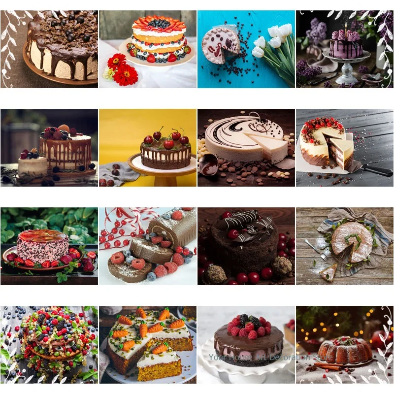 

Diamond Art Picture of Rhinestones Home Decor Delicious Cake Flowers Diy Diamond Painting 5D Full Square Rhinestone Embroidery