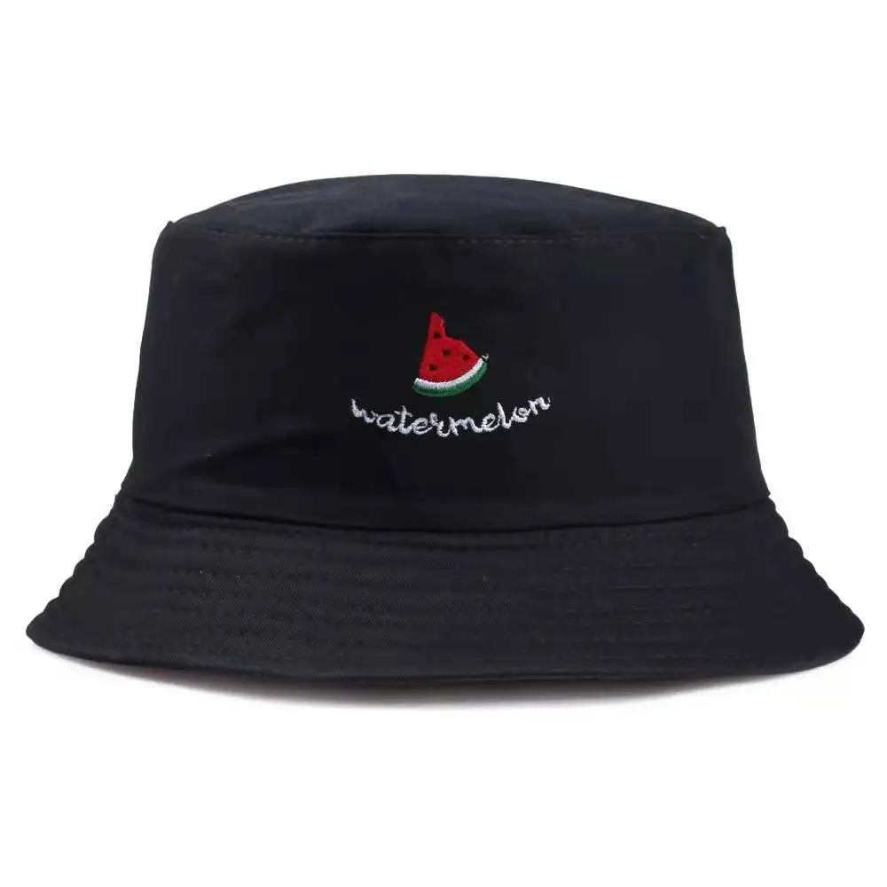 

Men Women Fisherman's Cap Unisex Panama Gorros Summer Watermelon Fruits Printed Bucket Hats New Fashion Hip Hop Sun Visor Hats