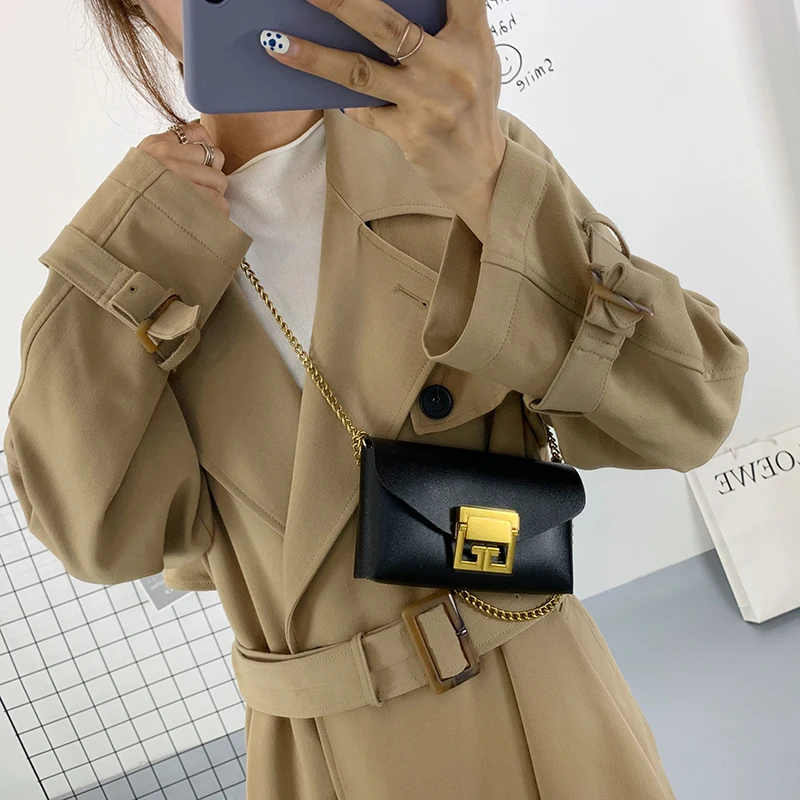 Забавная сумка для женщин однотонная черная поясная через плечо в стиле ретро со