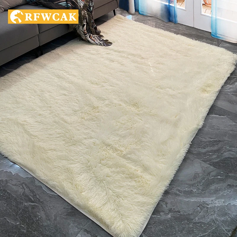 

Однотонный мягкий ковер в скандинавском стиле для спальни, простой домашний фотоковрик, прикроватное украшение, нескользящее пылезащитное...