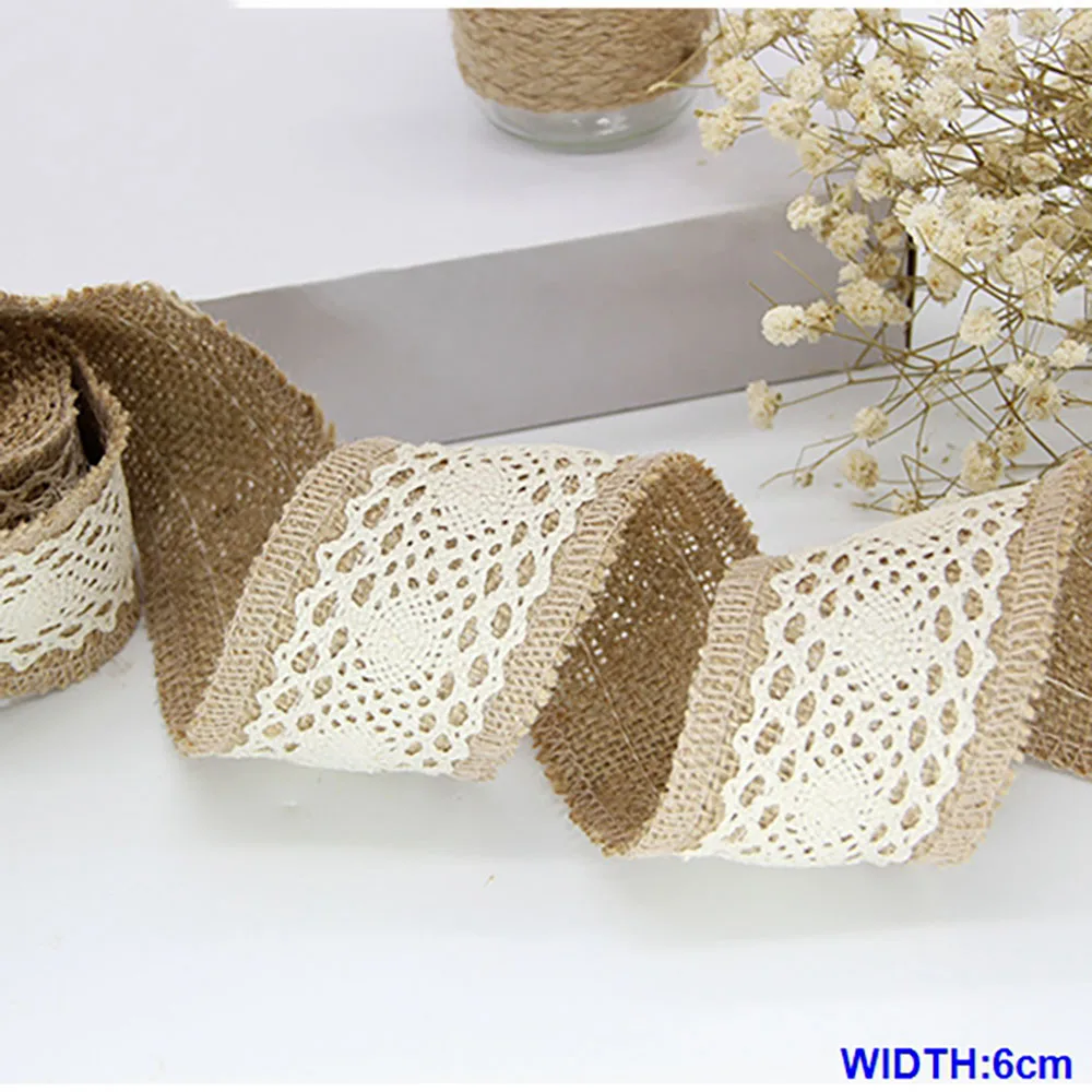

HAWARULU 50yard Linen Lace Fabric Ribbon Diy Handmade Christmas Wedding Party Gift Craft Festival Activities Garment Accessories