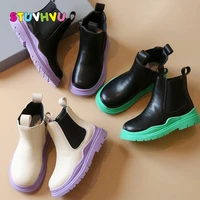 childrens shoes for girls ankle boots autumn new fashion martin boots zipper leather shoes for boy booties kids platform boot