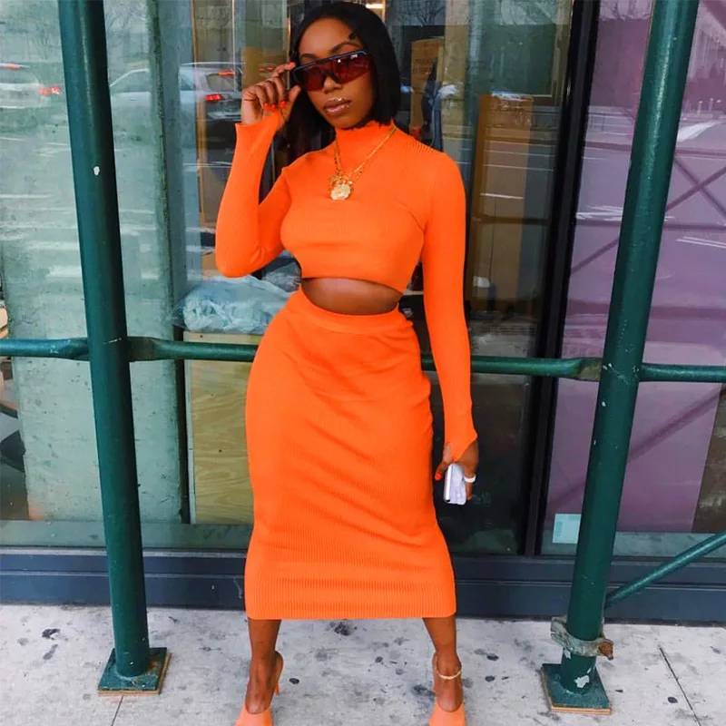 2019 осень зима пикантные 2 из двух частей комплект Для женщин Верхняя одежда с