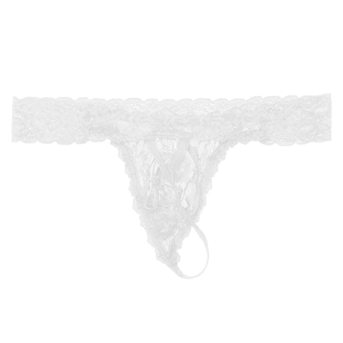 Gay Lingerie Lace See through Mens Thongs and G-strings Bulge Pouch Tanga Hombre Underwear Sexy Mens Briefs Erotic Sissy Panties