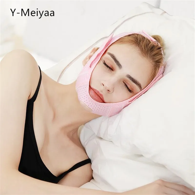 Дышащая V-образная повязка для подтяжки лица тонкая маска снижение двойного