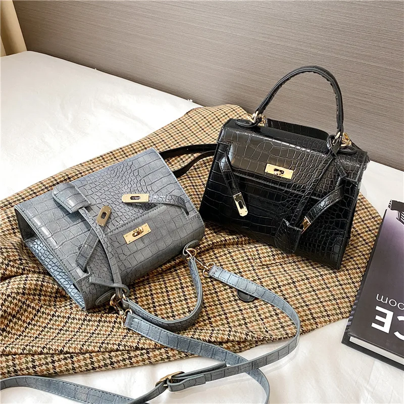 

Net Red Bag Handbag New Tide Crocodile Style Messenger Bag Texture Atmosphere Portable Kelly Bag Tote Bags for Women