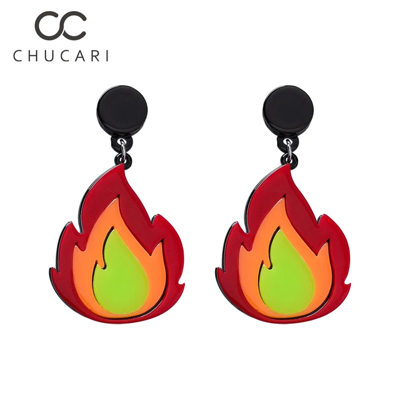 Красивые свежие летние серьги CHUCARI 2019 для девочек оранжевые зеленые вишневые
