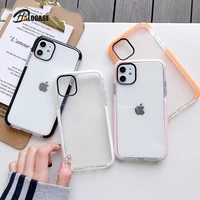 luxury shockproof phone case for iphone 11 pro max xr xs max 7 8 plus x se2020 soft tpu solid color clear phone back cover coque