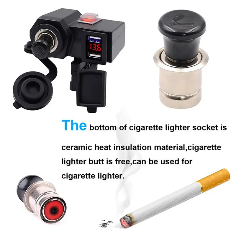 Зарядное устройство + Цифровое 5V 4.2A двойное зарядное прикуривателя Usb Автомобильное гнездо адаптер для 12V