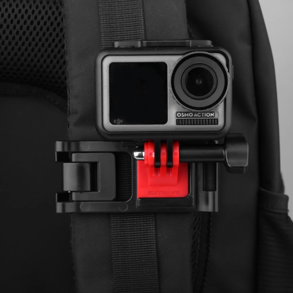 for gopro 8765 dji osmo actionpocket sports camera universal backpack clamp action camera bag clip mount holder accessories free global shipping