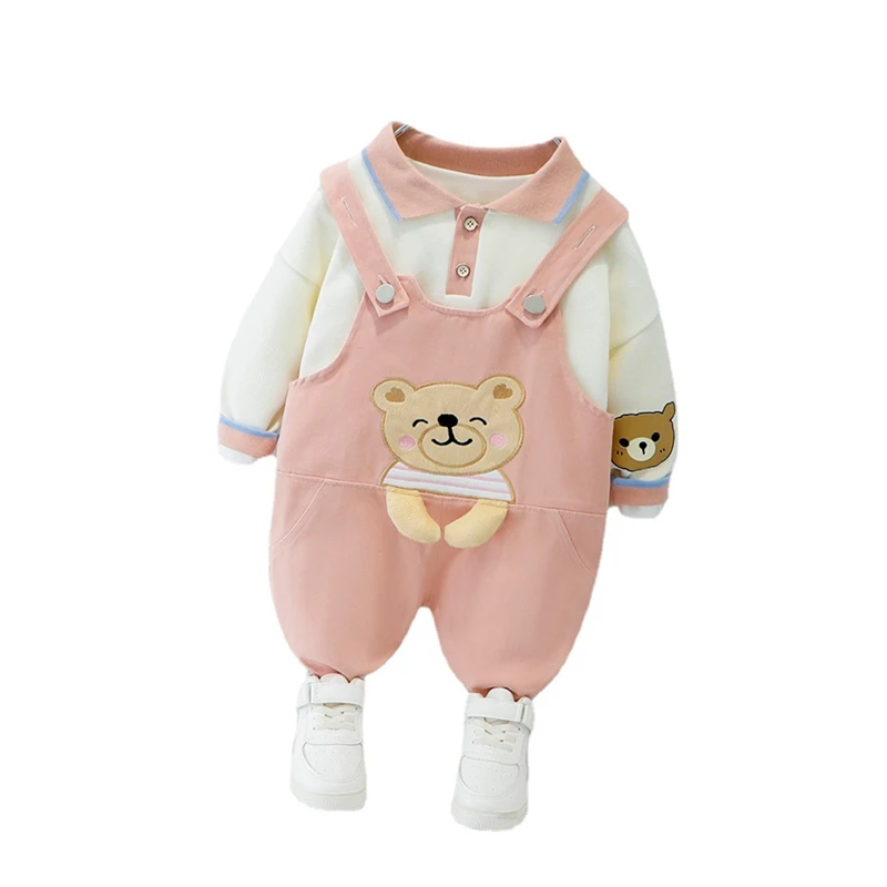 

New Spring Baby Boys Clothes Children Girls Cartoon T Shirt Pants 2Pcs/sets Autumn Kids Toddler Clothing Infant Cotton Tracksuit