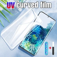 full coverage uv glass screen protector super liquid glass film samsung galaxy s8 s9 s10 s20 plus note 8 9 10 20 plus