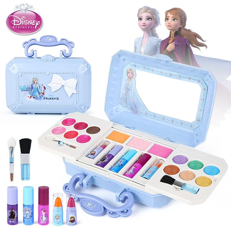 Disney original new girls frozen princess elsa Cosmetics Make up set real Beauty makeup box With box  kids Christmas present