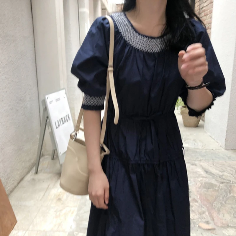 Женское винтажное платье макси [EWQ] свободное тонкое элегантное популярного