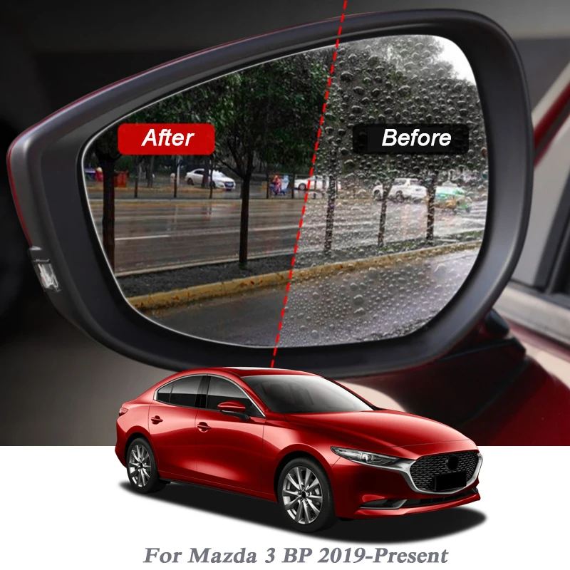 

2PCS Anti Fog Car Window Clear Film Car Rearview Mirror Film For Mazda3 BP 2019-Present Waterproof Stickers Accessories