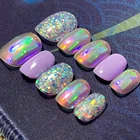 2021 новый японский дизайн ногтей Аврора ледяной куб целлофан большая красочная переводная бумага лазерные ювелирные изделия конфеты бумага DIY наклейки для ногтей