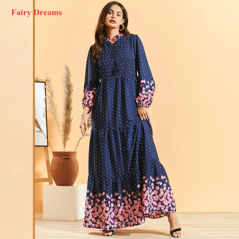 Женское мусульманское платье Abayas большого размера мусульманская одежда с