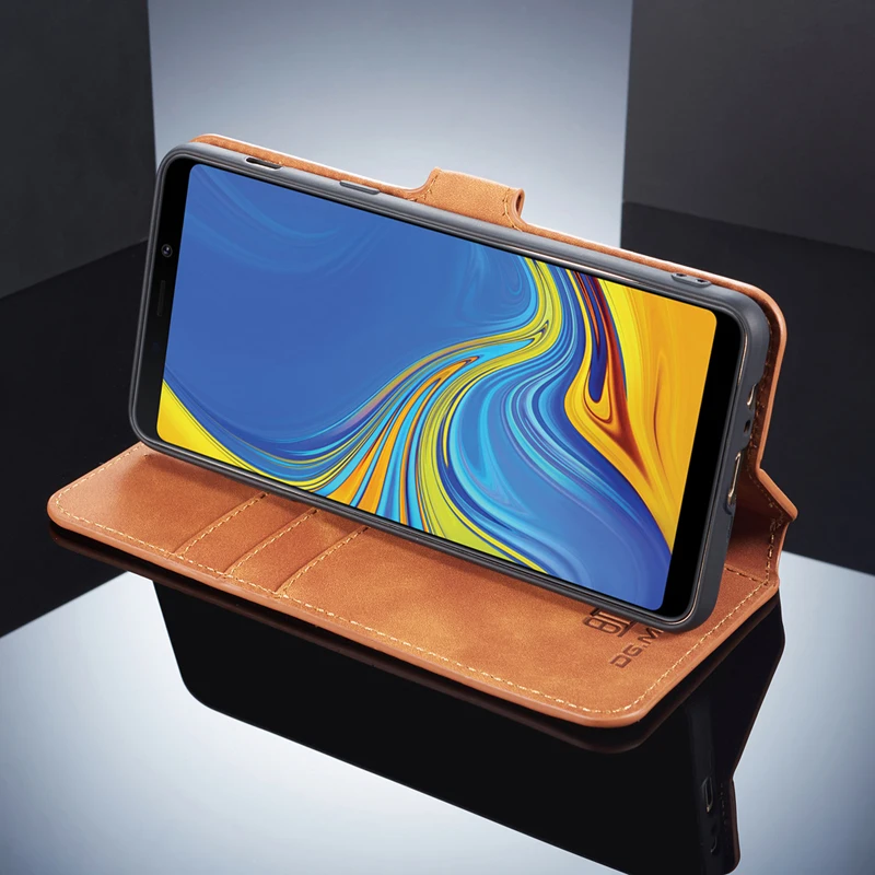 Ультратонкий чехол портмоне из искусственной кожи для Samsung Galaxy A8 Plus 2018 A530F