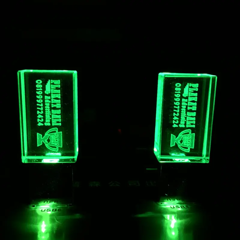 10 шт./лот логотип на заказ Бесплатный Кристальный фонарик модный ключ USB