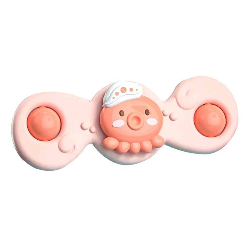 

P15C Baby Bath Toy Cartoon Rotate Spinner Interactive Water Playing Toy Dinning Time Funny Toy with Suction Cup for Baby
