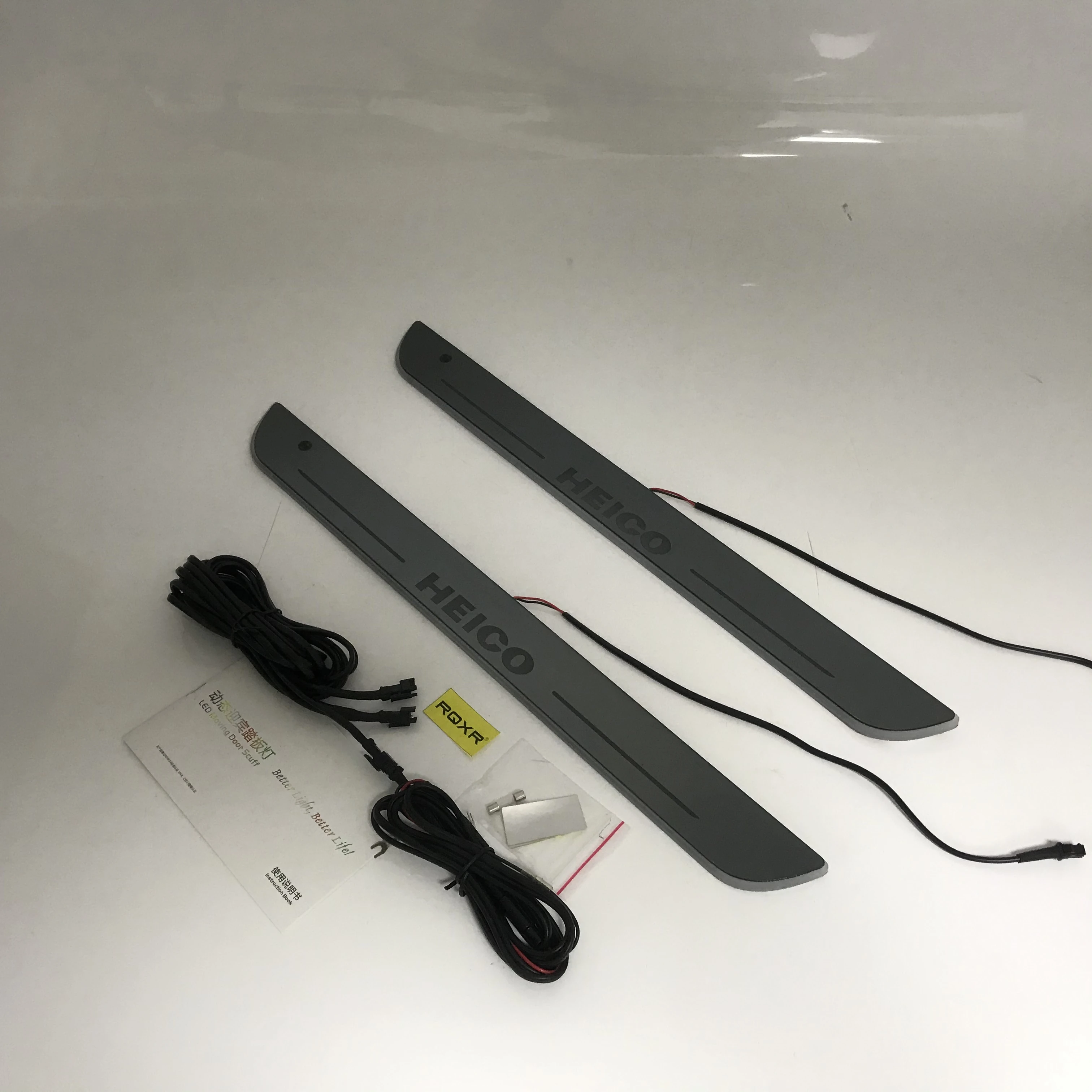 

RQXR led moving door scuff for VOLVO XC40 dynamic door sill plate flat lining overlay Flow/still light, 2pcs