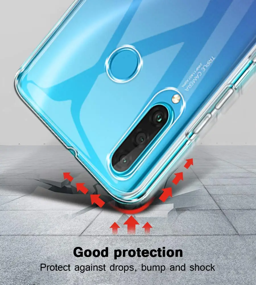 Чехол для Huawei P30 lite TPU силиконовый прозрачный облегающий Бампер Мягкий чехол 6 15