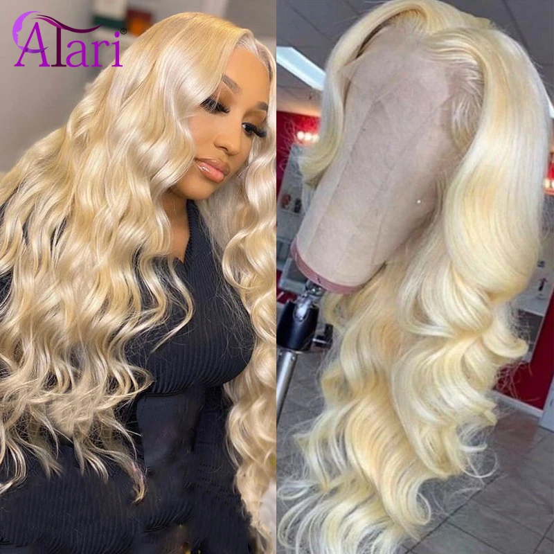 Парики на прозрачной сетке 613 медово блонд бразильские волнистые волосы передние