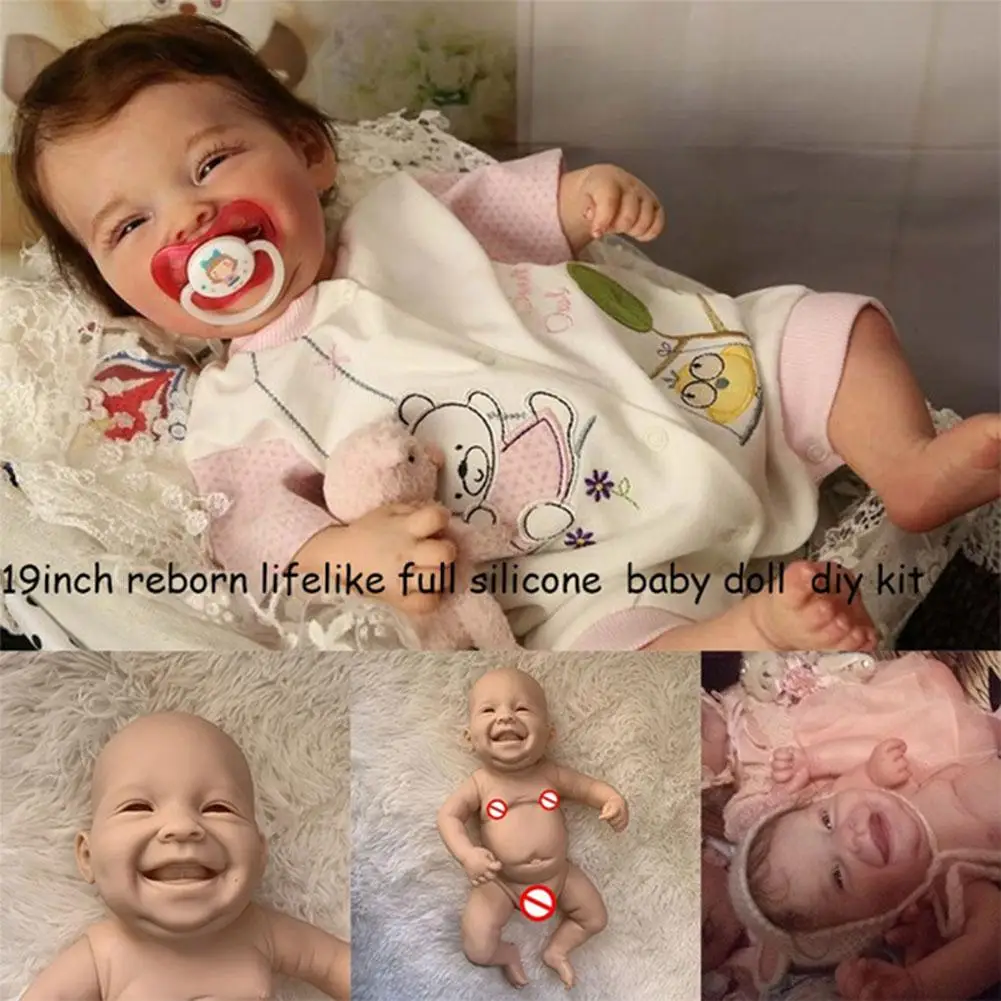 

Popular Reborn Doll Vinyl Doll Kit Lifelike Soft Fresh Color Full Set Doll For Children Christmas Surprise Gift DIY Kit