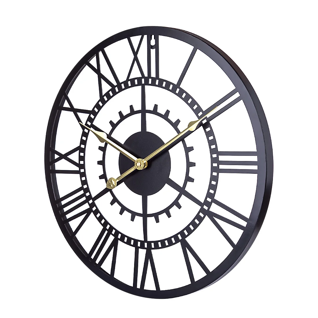16 дюймовые 40 см железные пустые зубчатые бесшумные настенные часы современные