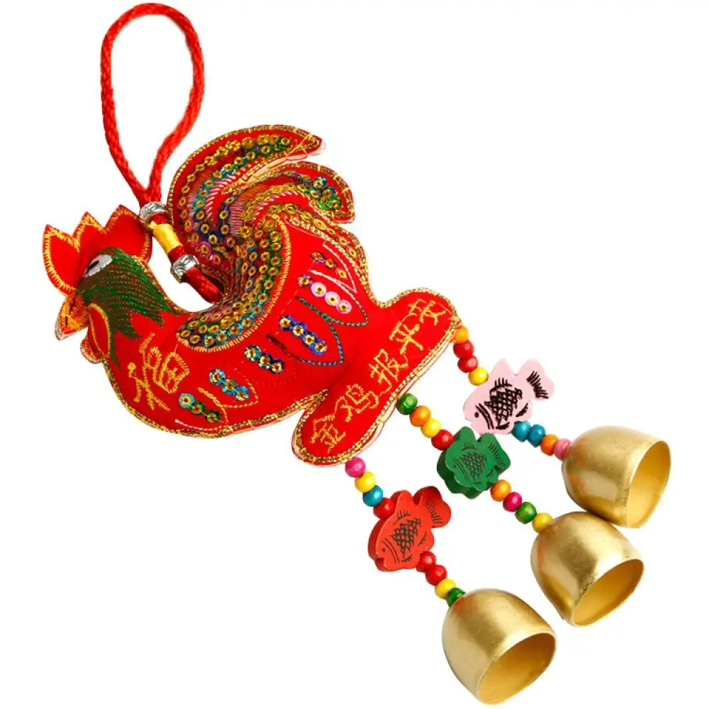 

Car Hanging Accessories Sachet Rooster Fish Style Metal Bell Wind Chimes Sachet Pendant Mascot Car Decor Dragon Boat Festival