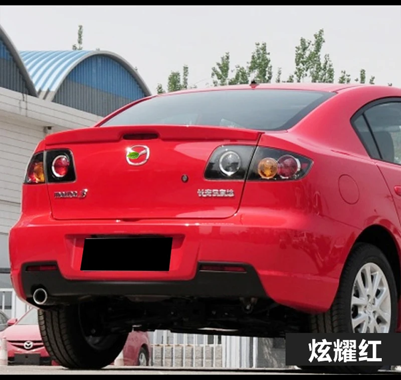 Декоративный Неокрашенный задний спойлер для Mazda 3 2007-2013 из высококачественного