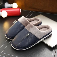 fashion ladies bedroom slippers 2020 winter new short plush couple mens shoes indoor waterproof warm non slip household slipper