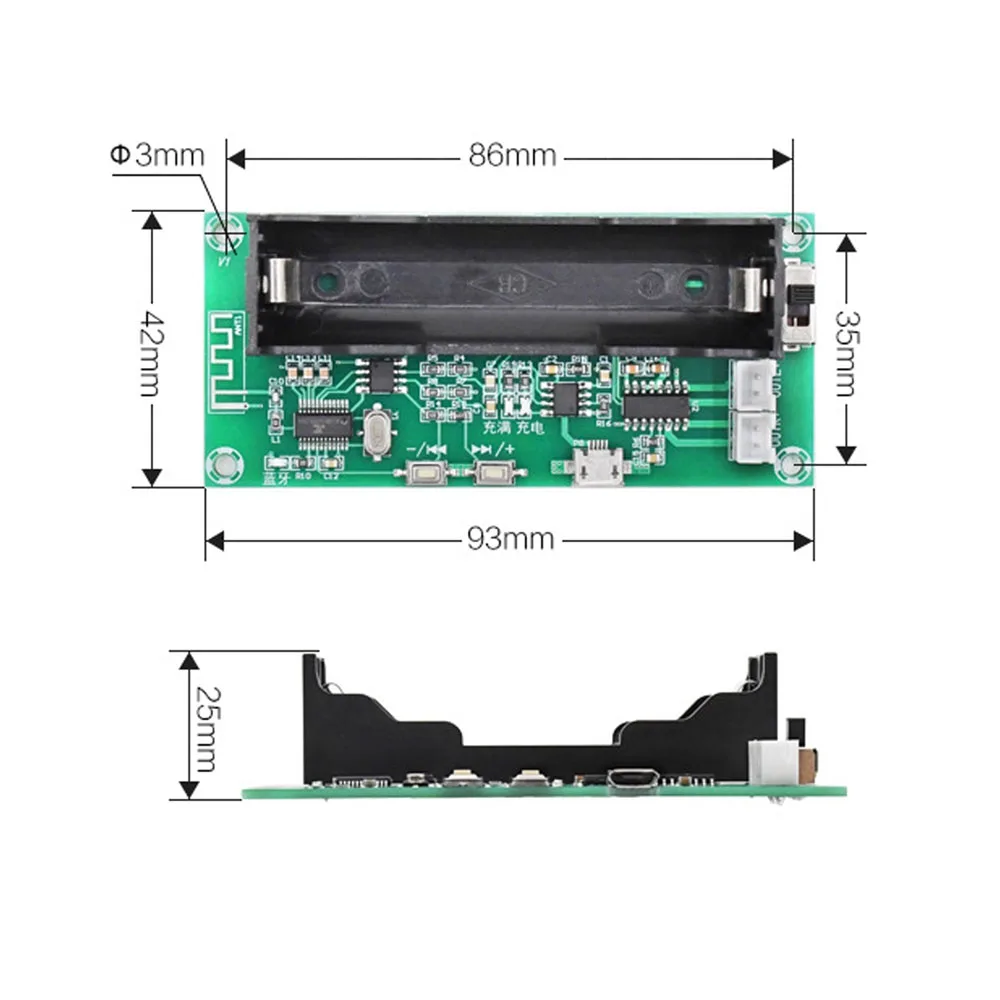 Плата усилителя мощности 2 канала низкой 3 Вт + PAM8403 плата беспроводного динамика 5