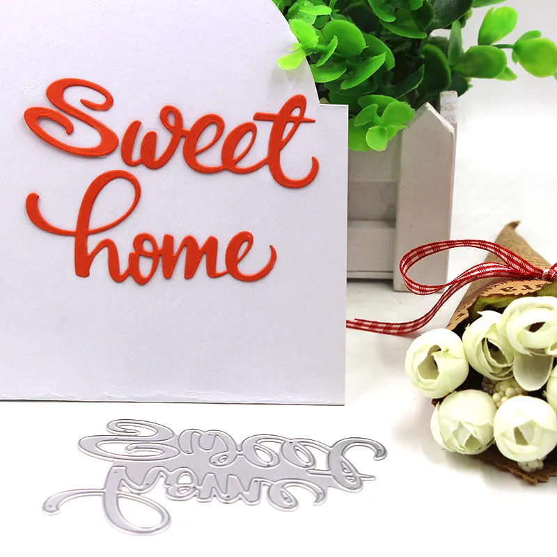 Милый дом Привет буквы металлические режущие штампы трафареты шаблон для