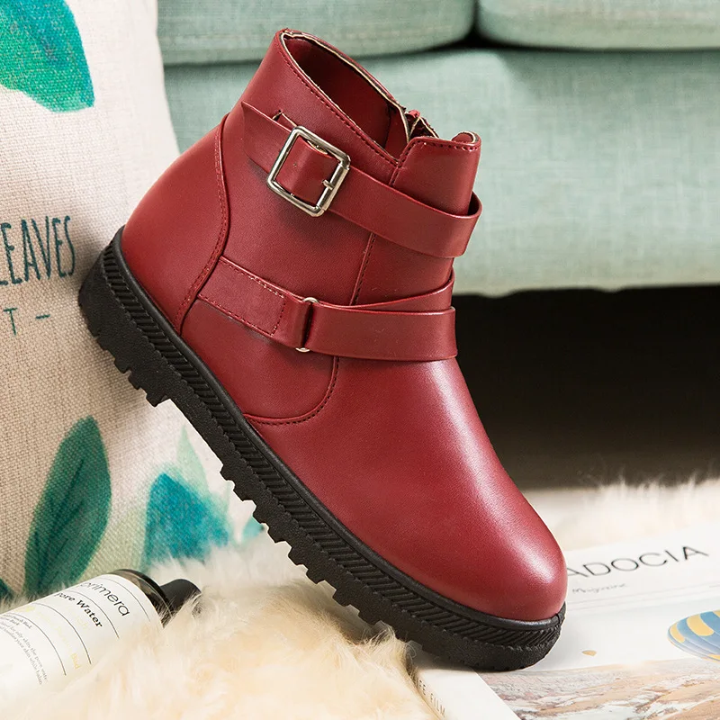 Новая женская обувь Сезон зима осень Повседневные зимние ботинки Короткие