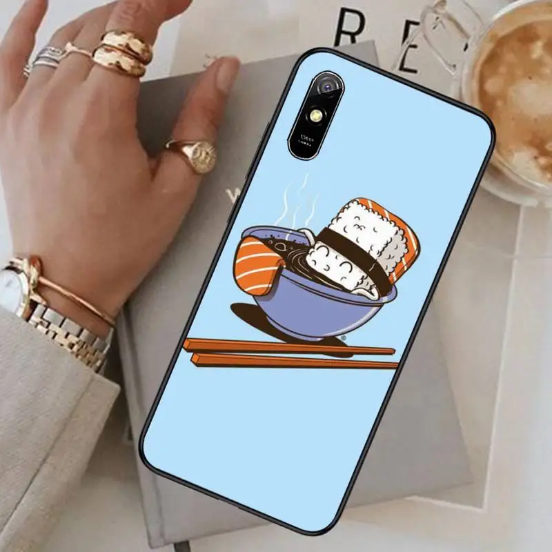 

Sushi food Cartoons Phone Case For Xiaomi Redmi note 4 4X 8T 9 9s 10 K20 K30 cc9 9t pro lite max